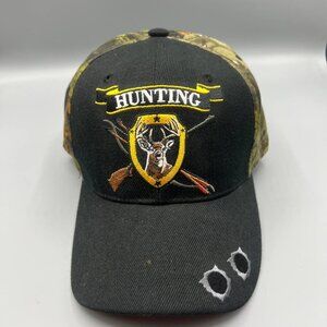 Deer Hunting Hat Men Black Big Bear Headwear Strap Back Cap New‎